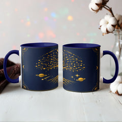 Zodiac Tree of Life Mug – Celestial Constellation Ceramic Mug, Astrology Coffee Gift for Spiritual Souls