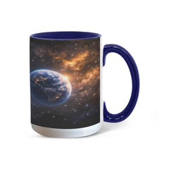 Astronaut Space Mug – Cosmic Wanderer on Crescent Moon Ceramic Mug, Galaxy Coffee Gift for Space Lovers
