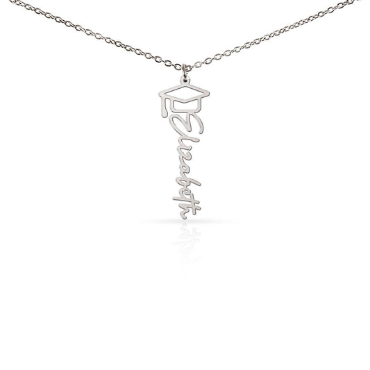 Custom Graduation Cap Name Necklace