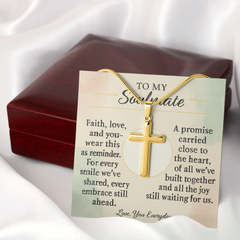 To My Soulmate Custom Cross Necklace – Romantic Valentine's Gift | Faith and Love Anniversary Jewelry