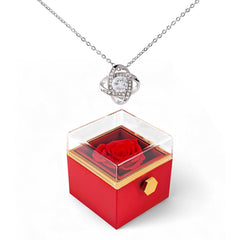 Beautiful Gift Box with a Love Knot Necklace